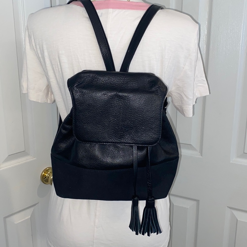Rebecca Minkoff Convertible Backpack Leather and Canvas, Clean GUC